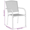 Stackable Garden Chair Set 5 pcs Anthracite -coated Steel N0G5