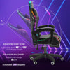 RGB Office Reclining Chair with Footrest & Bluetooth Music Speakers Gaming Chair