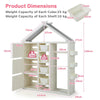 Kids Dress Up Rack Clothing Wardrobe Costume Storage Closet-White