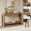 63 Inch Entryway Console Table, 2-Tier Farmhouse Narrow Sofa Table for Entryway