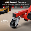2-in-1 Rolling Creeper Seat w/6 Universal Wheels-Red