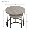 Nesting Coffee Tables Set of 2, Round Stacking End Side Tables for Living Room