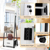 Jewelry Armoire Organiser Unit Mobile Jewelry Cabinet Floor Standing-White