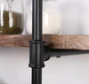 Shelf Industrial Steel pipe Wall Floating Storage Shelving Unit 2 - 4.5 Tiers