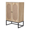 Rustic Oak Finish 2 Door Sideboard Multi Storage Cabinet Dinning Room, Hallway