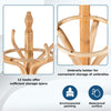 Coat Rack Free Standing Coat Rack Entryway Wooden Coat Tree Stand Beige