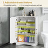 Kitchen Storage Organizer Bathroom Floor Storage Cabinet-White