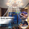 LED Ceiling Fan Light Dimmable Chandelier Living Room Lamp With Remote Control