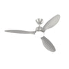 52" Modern Ceiling Fan with LED Light Silver Remote Control 6 Speed Setting