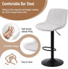 Ralex-chair Bar Stools Set of 2,Swivel Counter Height Barstools with Back,White