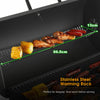 Heavy Duty Large Charcoal Barrel BBQ Grill Garden Barbecue Mini Smoker W/Wheels