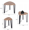 Industrial Nest Tables Vintage Room Furniture Side End Table Set 3 Rustic Metal