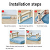 Small Footstool Chair Stool Rectangle Footrest Padded Rest Seat Pouffe Wood Legs