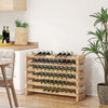 6 Tier 72 Bottle Shelf Wine Rack Holder Wood Stand Storage Display Stackable UK