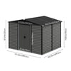 Galvanized Outdoor Storage Shed Black Utility Room Tool Room Durable and Sturdy