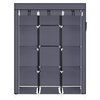 Fabric Canvas Wardrobe Clothes Storage Cupboard Hanging Rail Shelving Practical