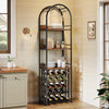 Industrial Rack Freestanding with glass holder and storage for Cellar