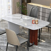 63" Rectangular Sintered Stone Dining Table Island Breakfast Dinner Party Tables