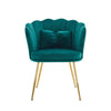 Tub Chair Accent Chair Curved Back Velvet Upholstered Armchair metal Legs Green