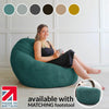 Large Jumbo Cord Beanbag Flob A Dob Adult Teen Filled Machine Washable