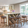 Set of 2 Bar Stools Kitchen Counter Height Pub Chair 360 °Swivel 29"/74cm Tall