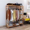 Strong Bamboo Clothes Rail Rack Garment Hanging Display Stand Open Storage Shelf