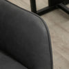 Vinsetto Home Office Chair Leather-Feel Fabric Swivel Chair with Armrests Grey