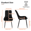 2x High Back Velvet Dining Chairs Modern Design Dining Room Chairs Metal Legs