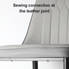 2/4PCS Dining Chairs Set Leather Padded Seat Metal Leg Kitchen Restaurants Chair