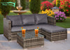 Corner Sofa L-Shaped Rattan Set 4 Seater Indoor/Outdoor Garden Furniture Patio