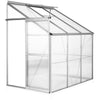 Lean to greenhouse polycarbonate aluminium grow plants growhouse garden 4,09m³
