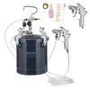 Spray Paint Pressure Pot Tank 10L/2.5gal 1.5mm+4.0mm Nozzles Dual SprayGun