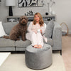 Home Interior Velvet Pouffe Bean Bag Large Ottoman Beanbag Footstool Pre Filled