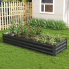 Garden Raised Planter Grow Bed Rectangle Steel Trough for Vegetable Plant Flower