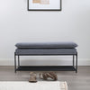 Grey Hallway Shoe Bench With Seat Cushion Storage Shoe Cabinet Shoe Shelf Rack