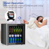 46L Drinks Cooler Fridge Glass Door Compact Counter Top Beer Wine Chiller