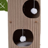3-Story Cat Tower, 100cm, Wooden Cat House Cosy Bed Soft Cushions Scratch Pad