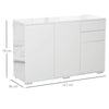Side Cabinet with 2 Door Cabinet and 2 Drawer for Home Office White