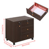 3/5 Drawer Mobile Filing Cabinets Printer Stand Pedestal Lockable Office Cabinet
