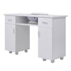 Wheel Professional Manicure Table Salon Nail Station Beauty Desk+Dust Collector