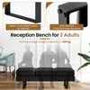 Upholstered Reception Bench Conference Room Chairs-Black