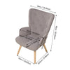 Tufted Velvet Buttoned Wingback Armchair Upholstered Accent Chair Single Sofa UK