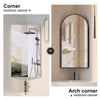 Arched Bathroom Mirror Cabinet Metal Framed Wall Mounted For Bathroom Corner