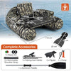 Fishing Float Tube with Storage Pocket & Rod Holder-Camouflage