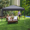 3Mx3M Gazebo Marquee Pop Up Canopy Outdoor Garden Party Tent w/4 Sidewalls Grey