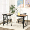 Wooden Computer Desk Industrial Writing Workstation PC Laptop Table Metal Frame