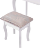 Dressing Table Set Vanity Stool 3 Drawer Makeup Desk Bedroom Small Space White