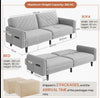 Contemporary Sofa Bed Convertible Sofa Futon Couch Fabric 3-Seater Sofa Bed