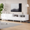 Modern TV Unit Stand Cabinet Sideboard with Drawer Storage & Open Shelves White