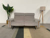 Stressless Stella Wood 2-Seat Sofa with 2 Headrests Begonia Light Grey RRP £4287